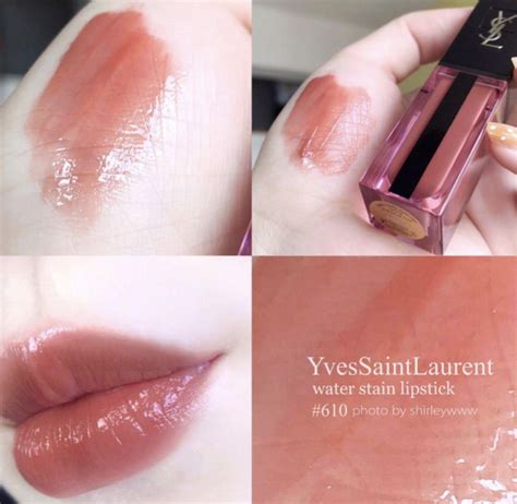 ysl water stain 610 swatch|yves saint laurent lip stain.